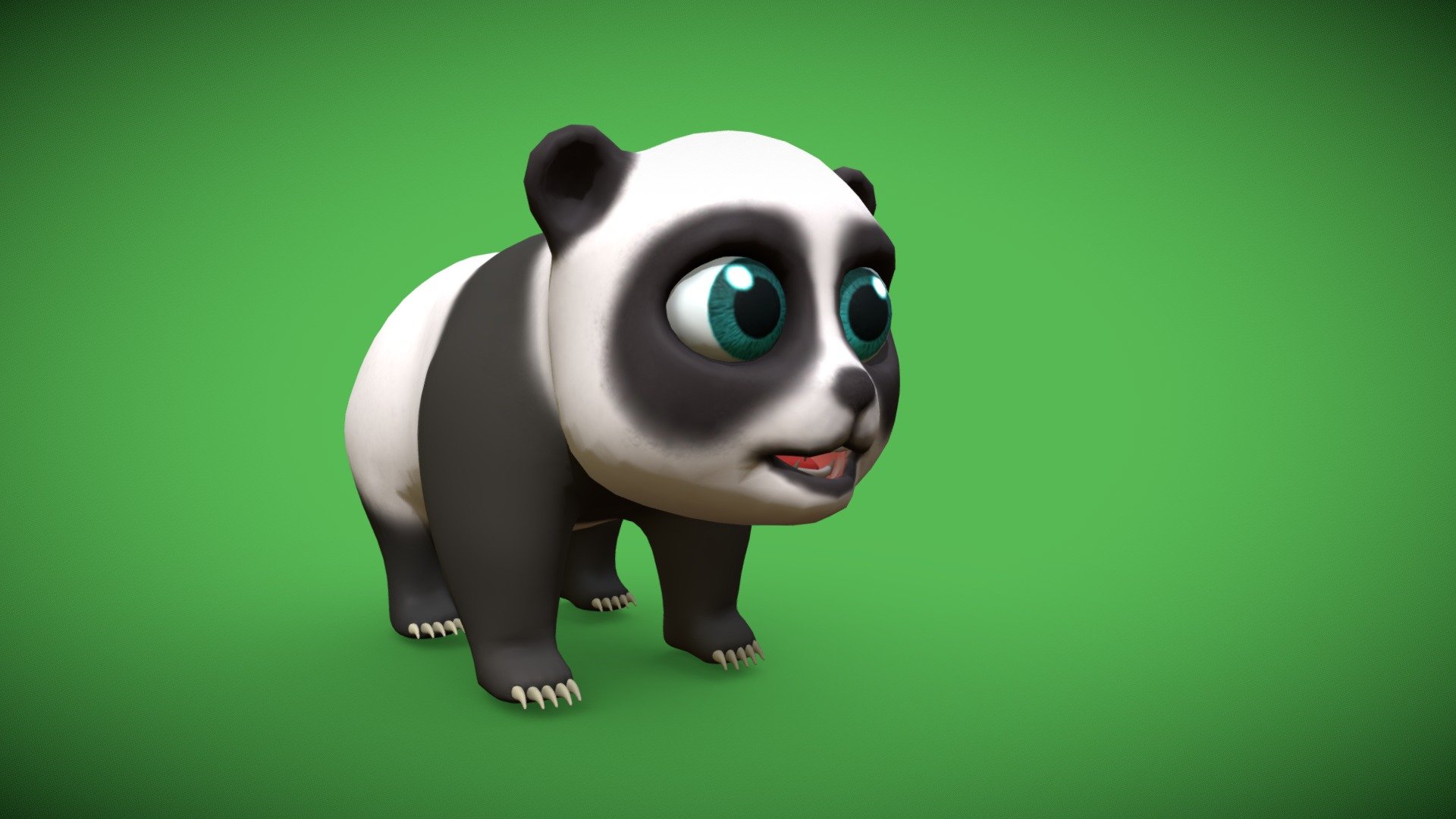 cartoon panda 3d model