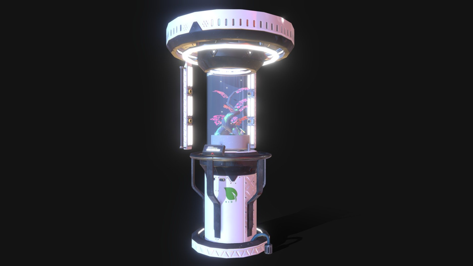 Botanical Study Cylinder 3d model