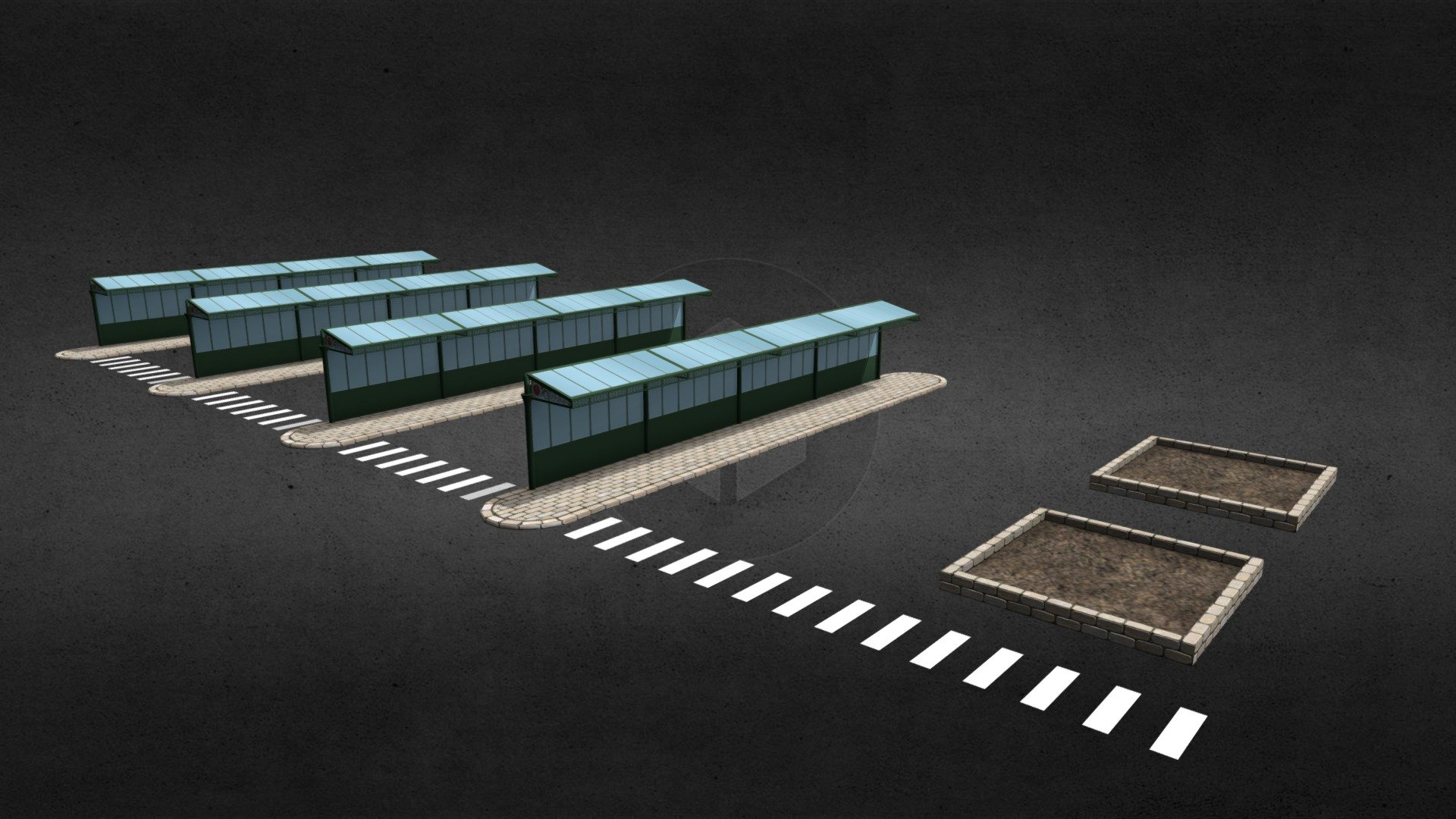 Bus Terminal 3d model