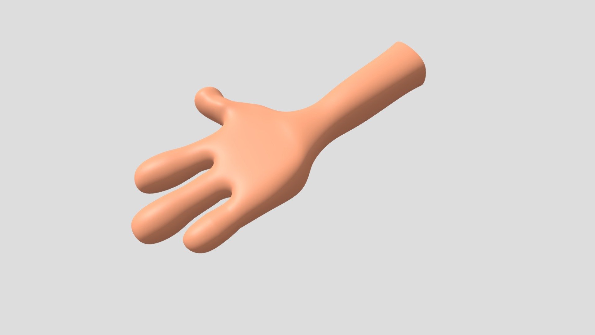 Cartoon Hand #112 3d model