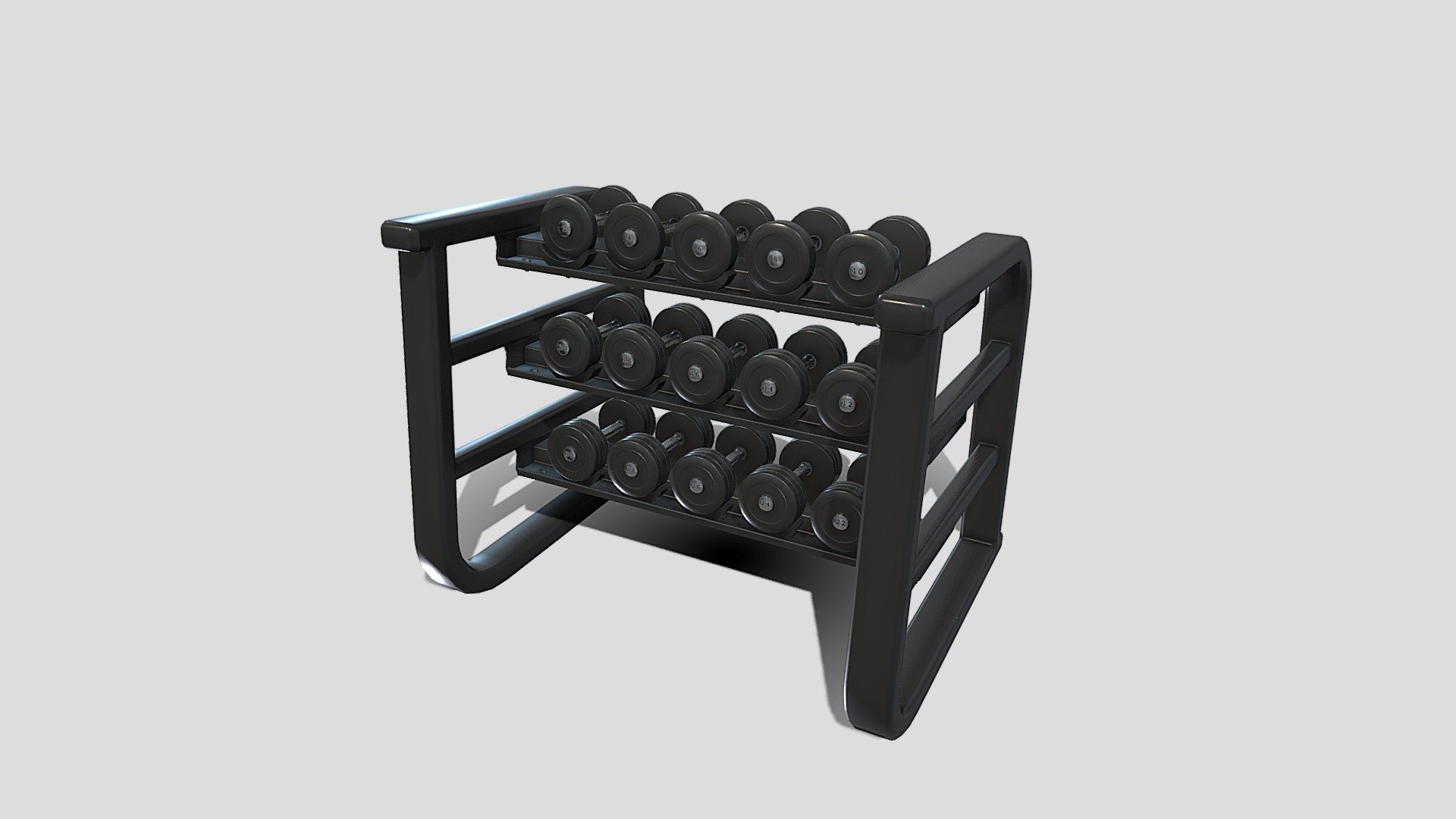 Dumbbell rack v1 3d model