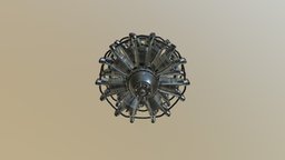 Radial airplane engine