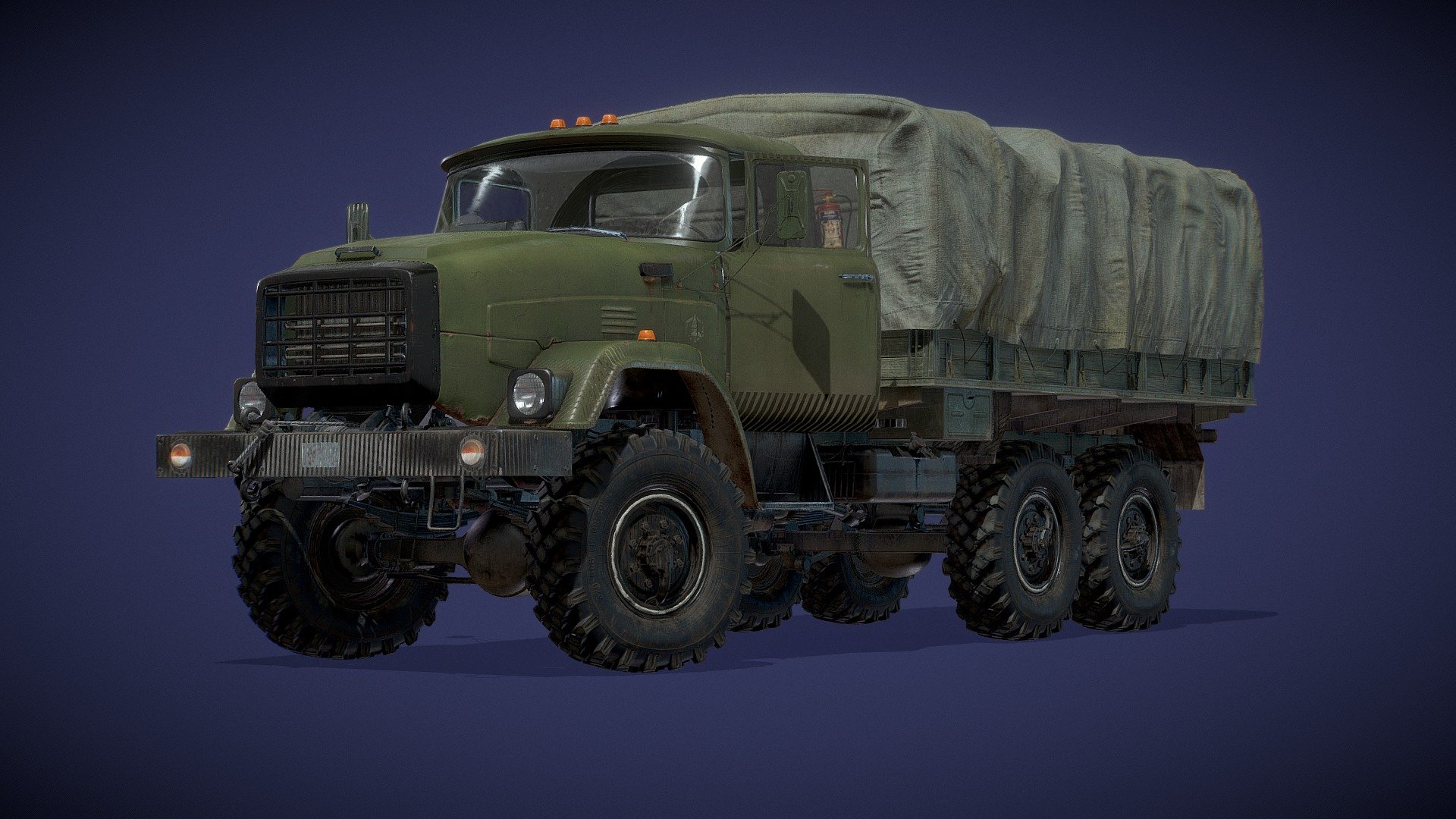 DCB K-133BYAT (Unbranded) with tarp 3d model