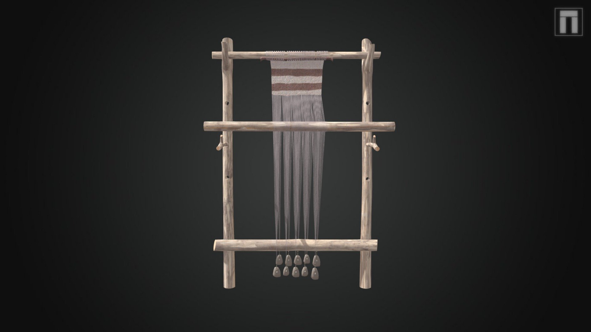 Warp Weighted Loom 3d model