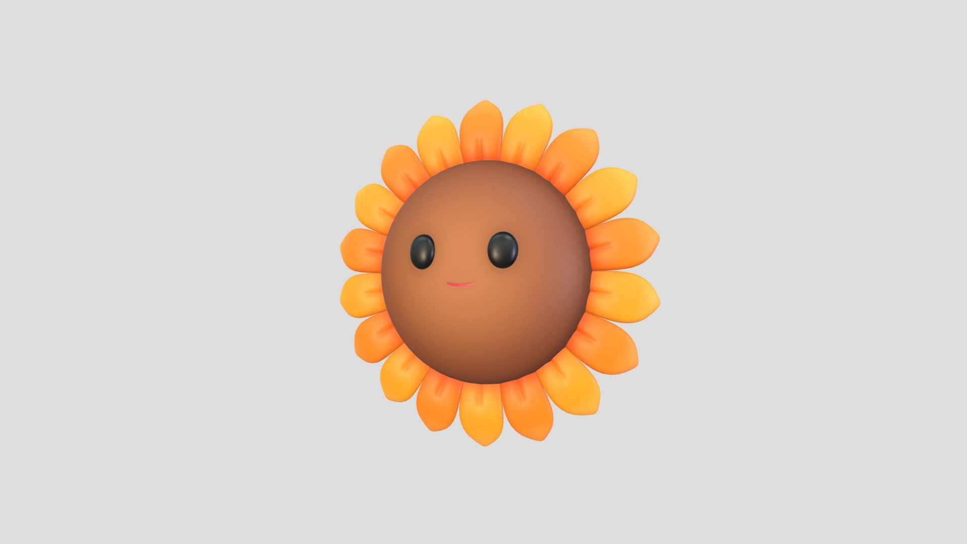 Character227 Cartoon Sunflower 3d model