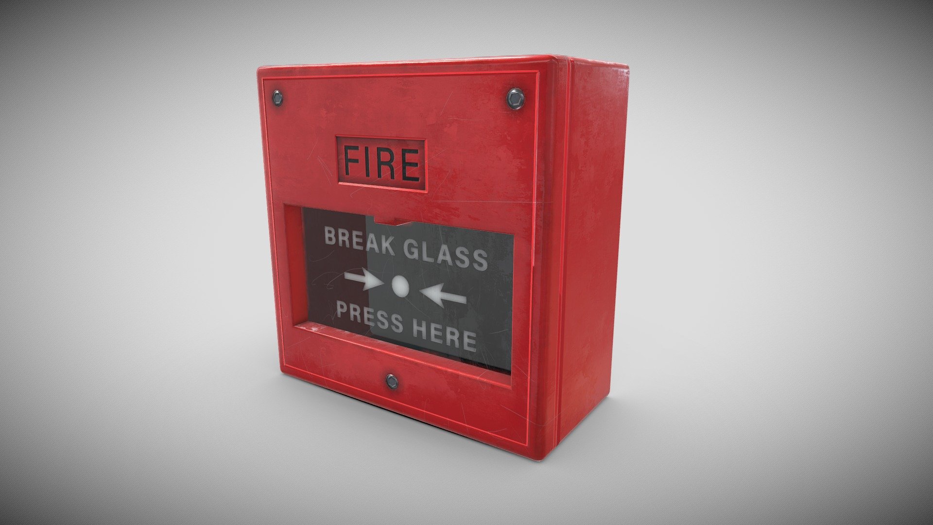 Fire alarm box 3d model