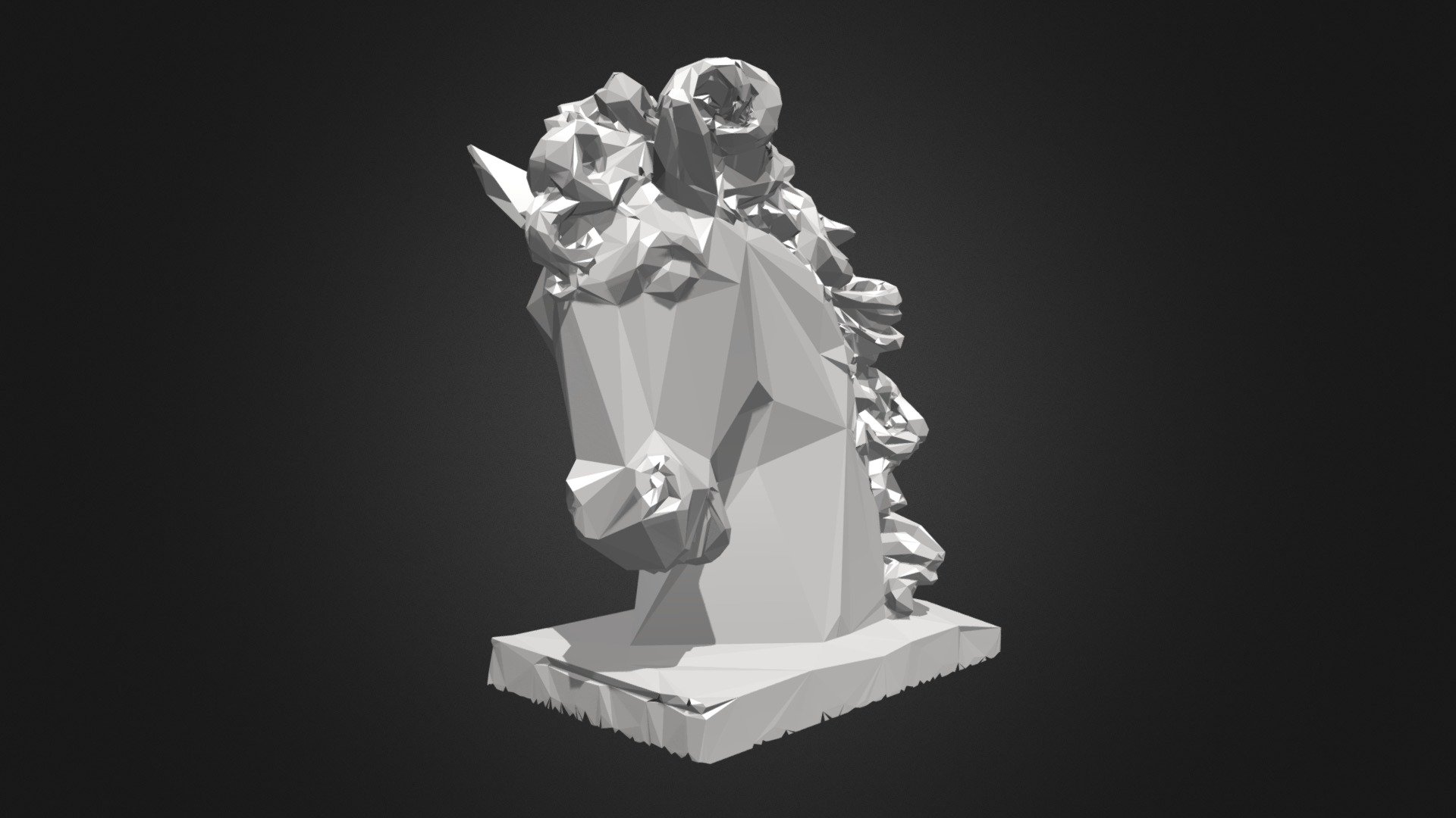 HORSE HEAD LOWPOLY 3d model