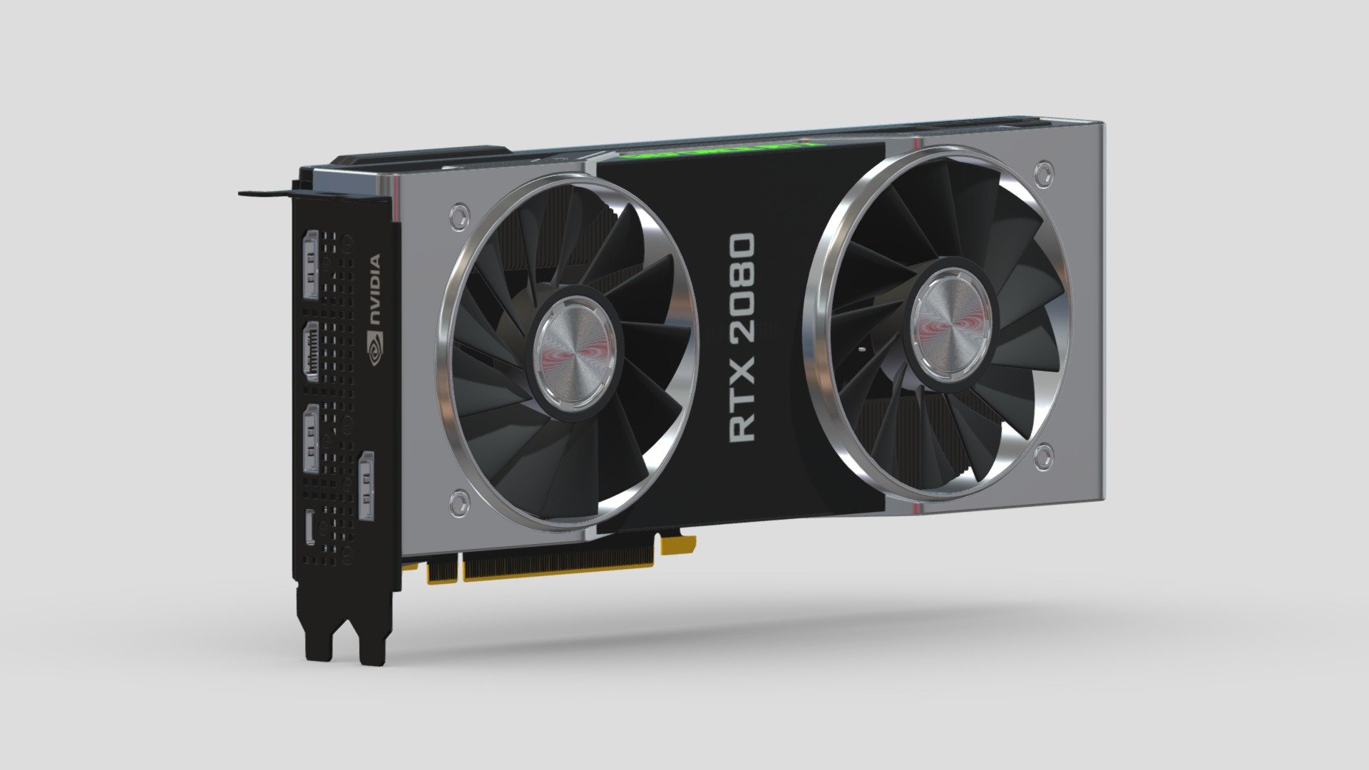 NVIDIA Geforce RTX 2080 Graphics Cards 3d model