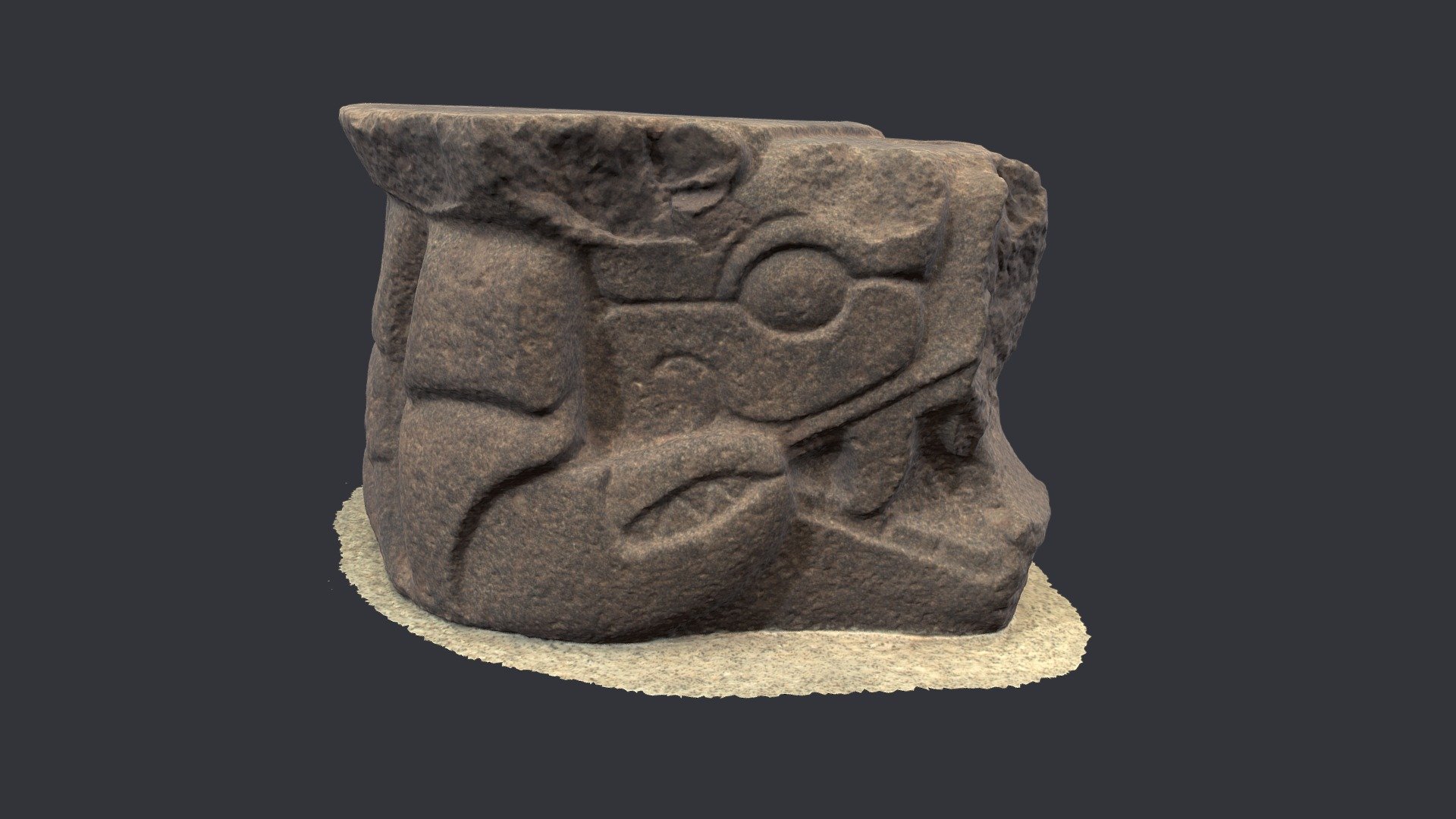 Crab-shaped seat from Palo Verde, Guatemala 3d model