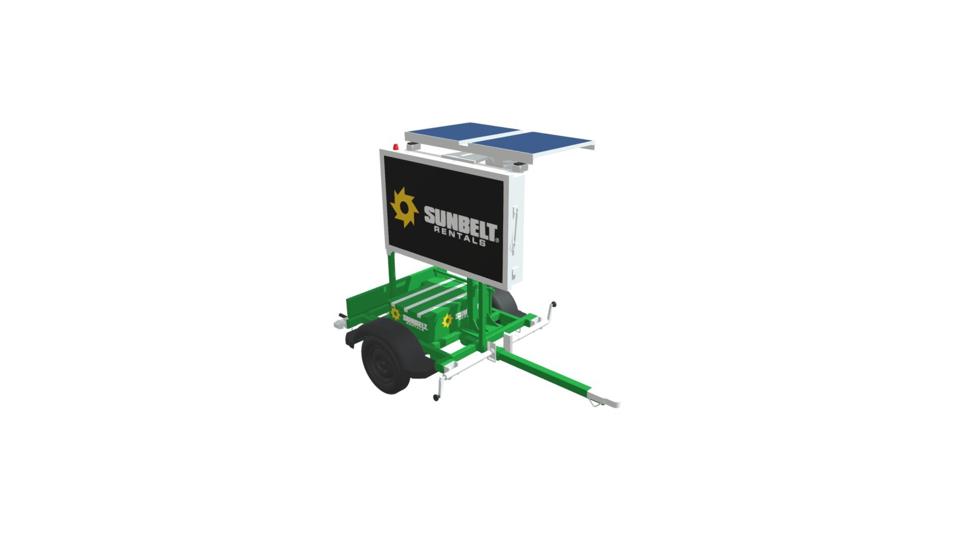 Sunbelt Rentals Sign Mobile VMS Electric Sign 3d model