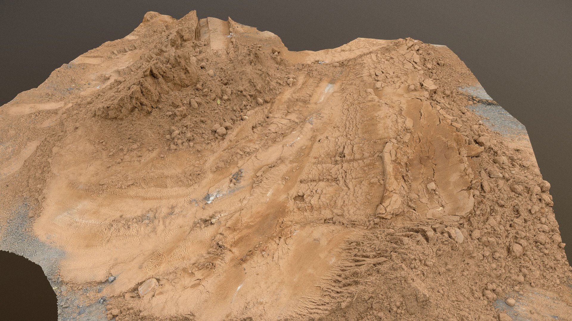 Construction site sand track 3d model