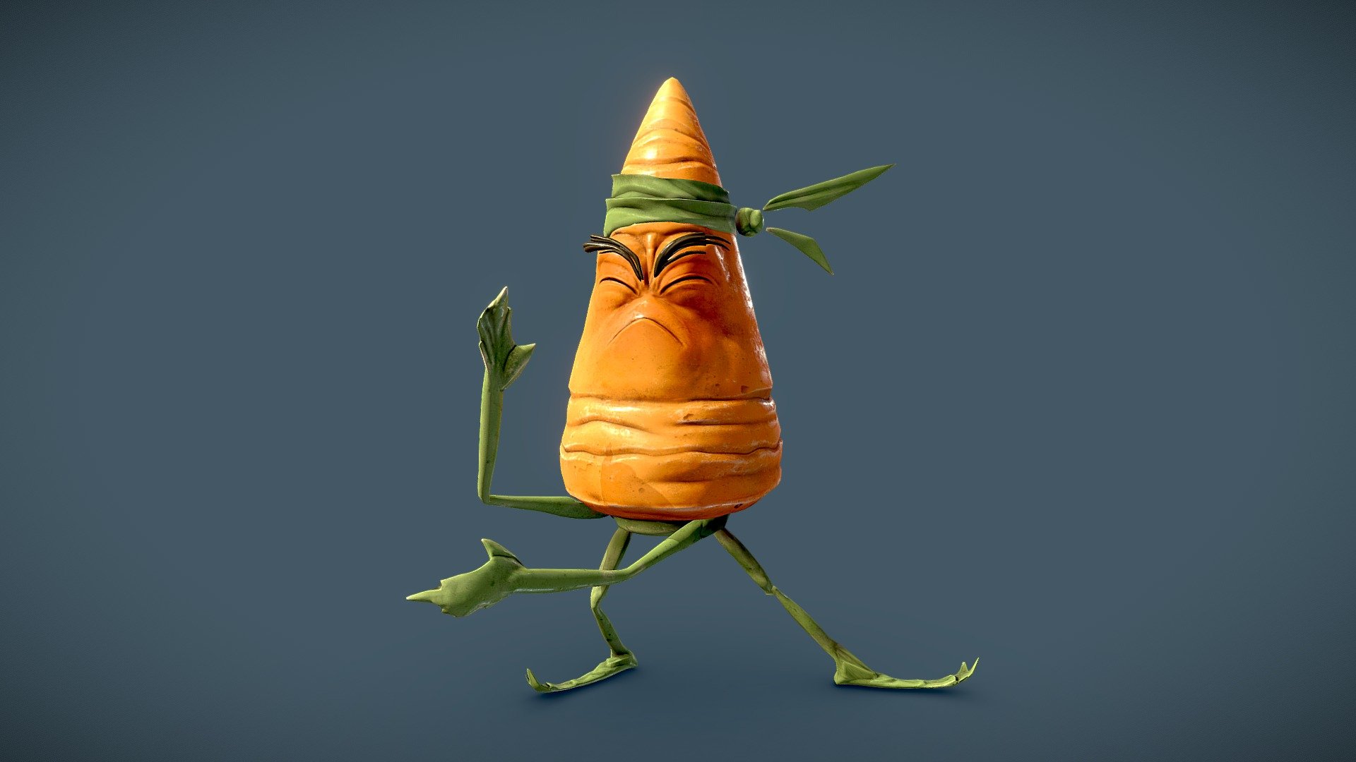 Stylized Karate Carrot 3d model