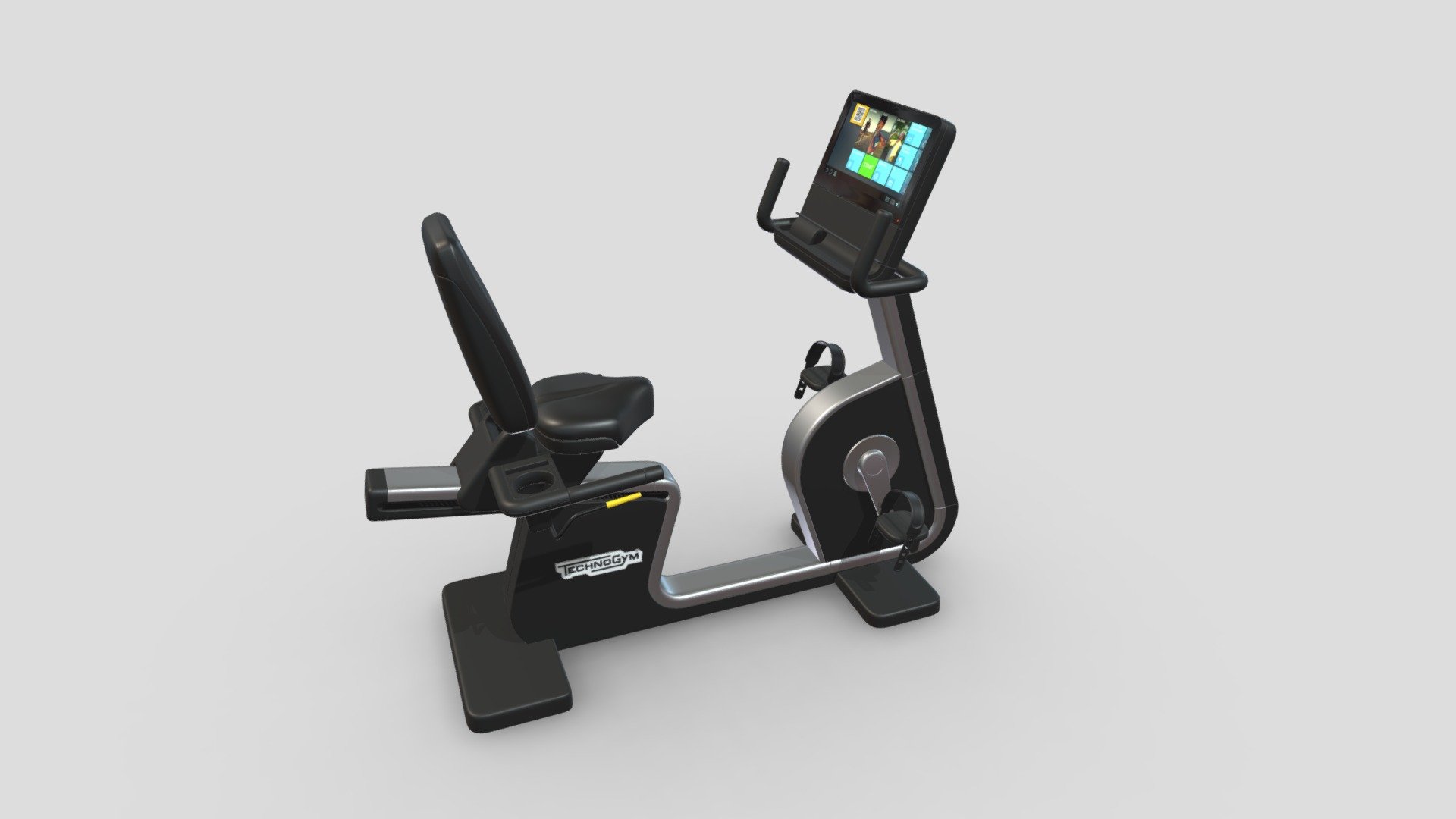 Technogym Exercise Bike Artis Recline 3d model