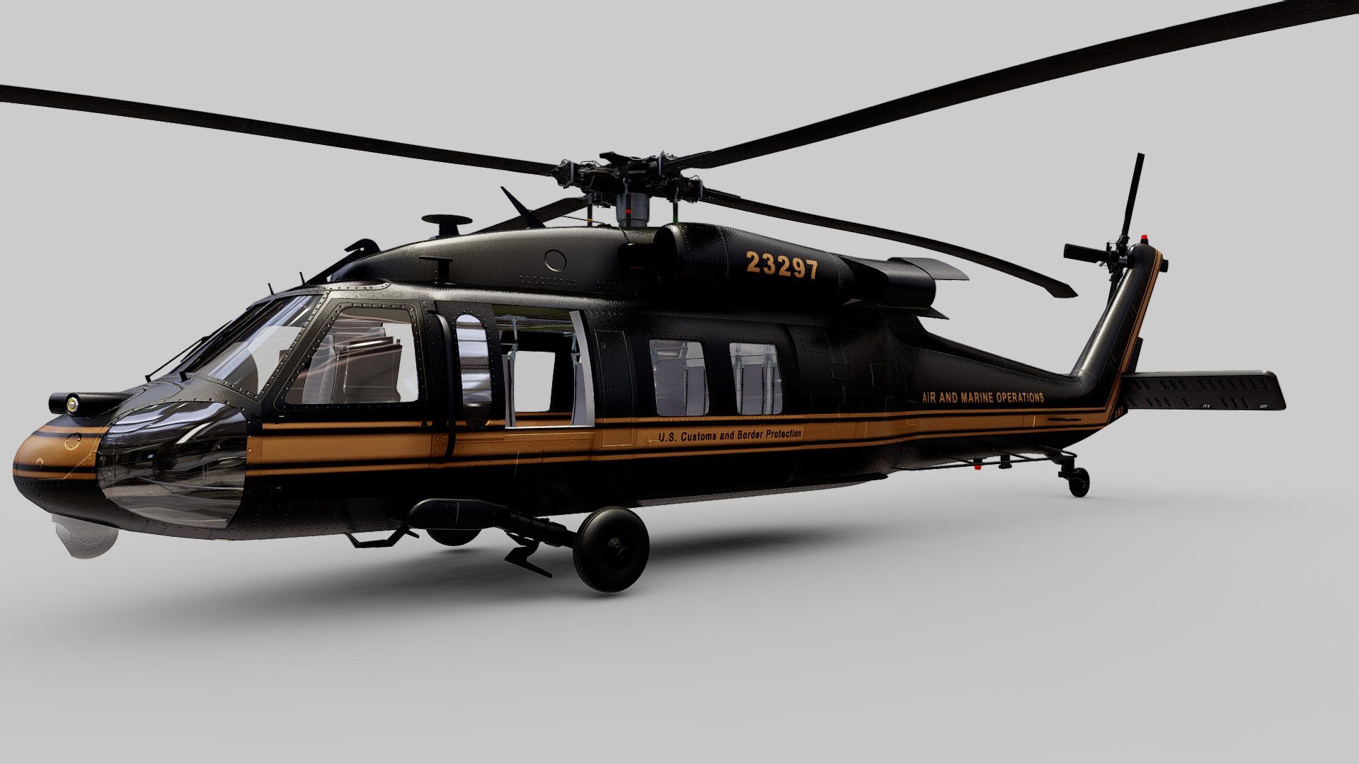 Sikorsky UH-60 US Border and Customs 3d model