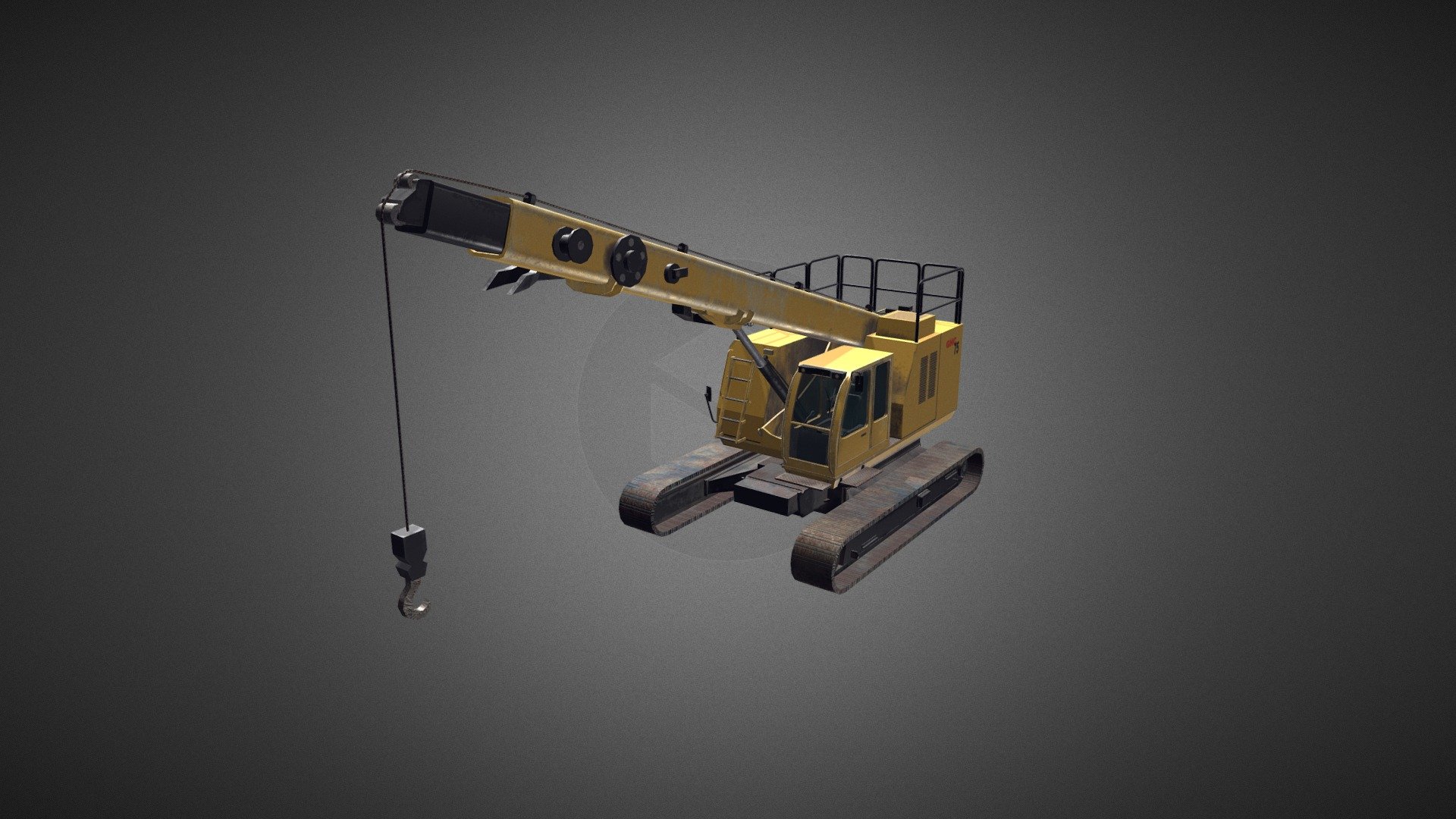 Crawler crane 01 3d model