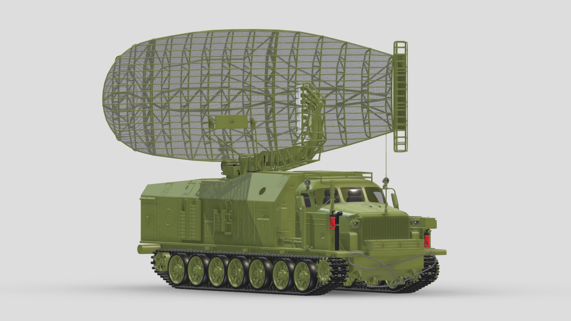 P-40 Radar Armour Long Track 3d model