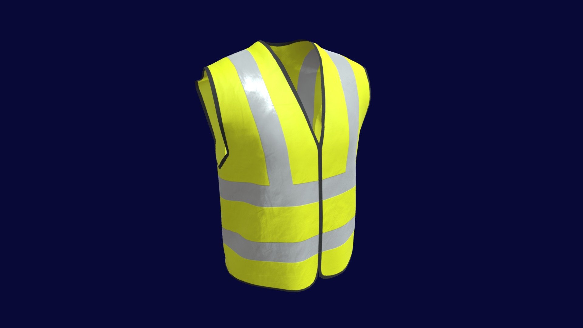 High visibilty vest 1 3d model