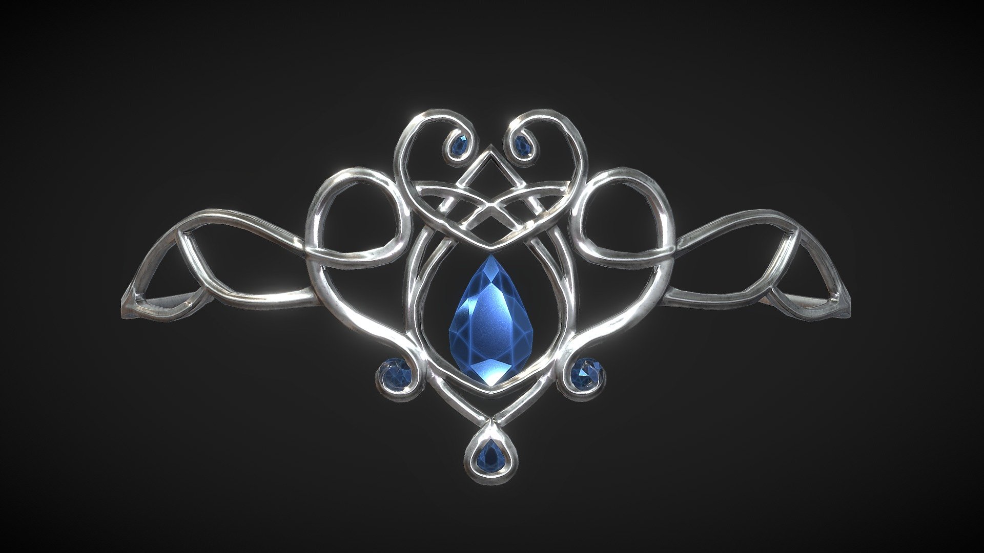 Tiara Diadem Crown / Elven Crown 3d model