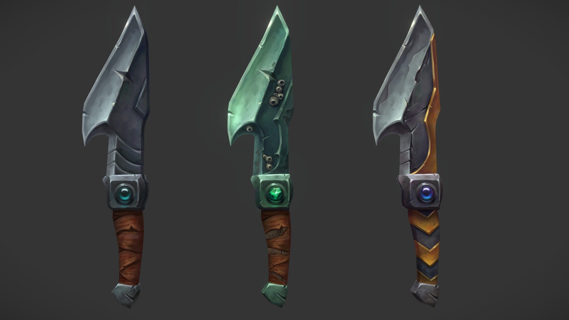 Stylized Daggers 3d model