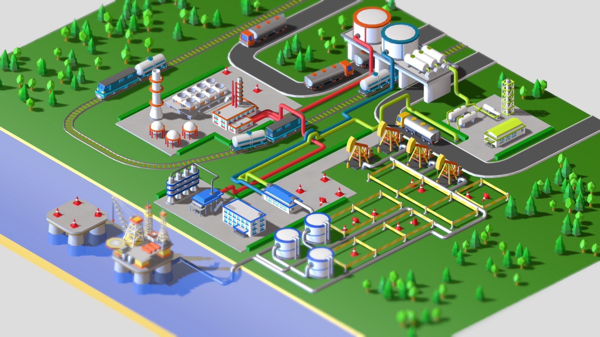 Oil Inc 3d model