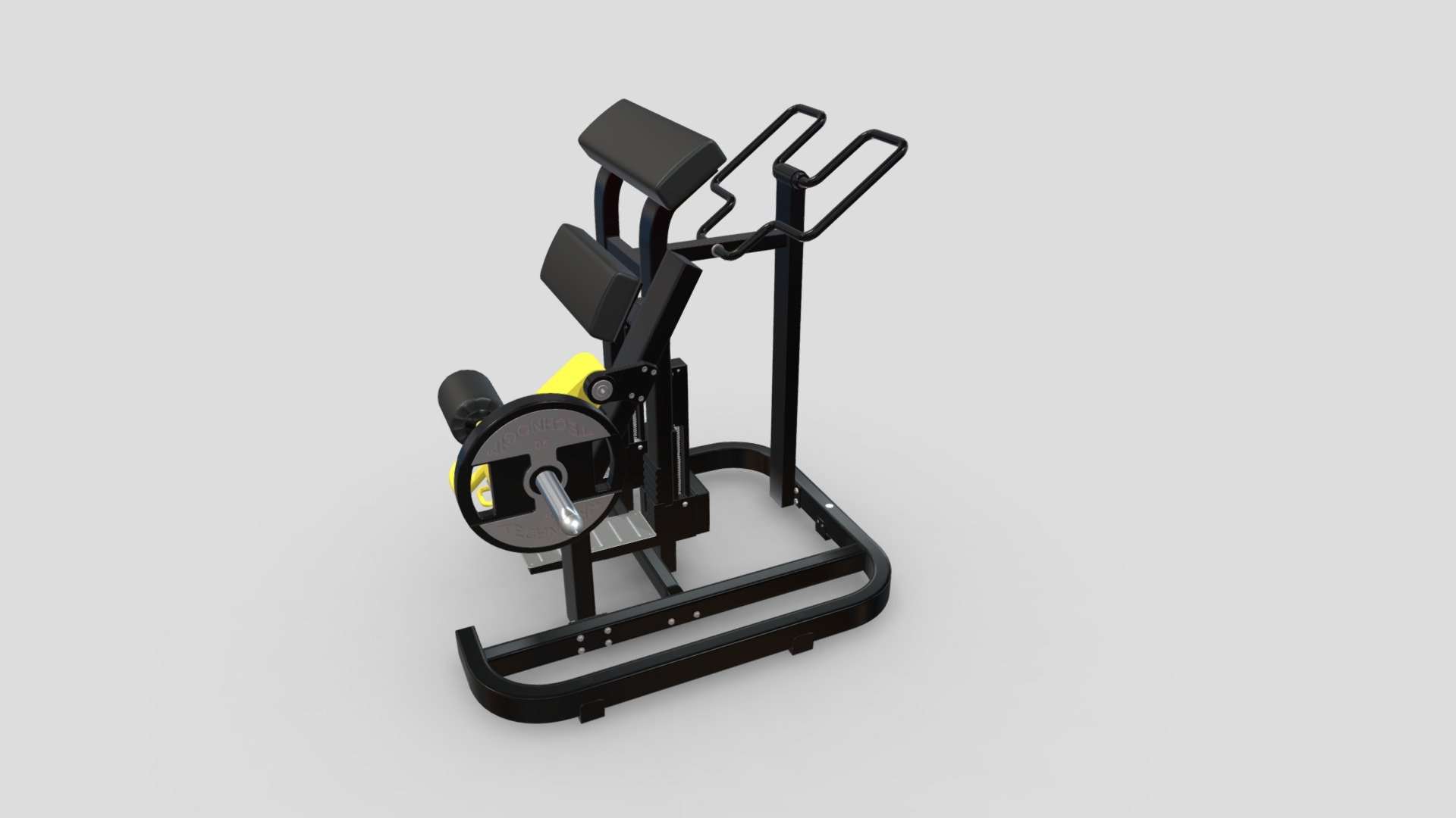 Technogym Plate Loaded Standing Leg Curl 3d model