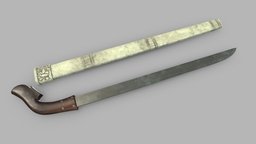 Luwuk Sword Low Poly Realistic PBR