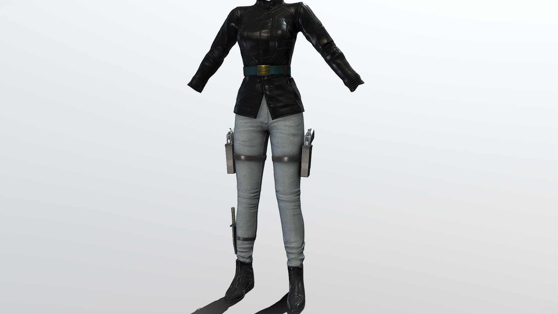 SAVEMONEY Combat Girl Outfit 3d model