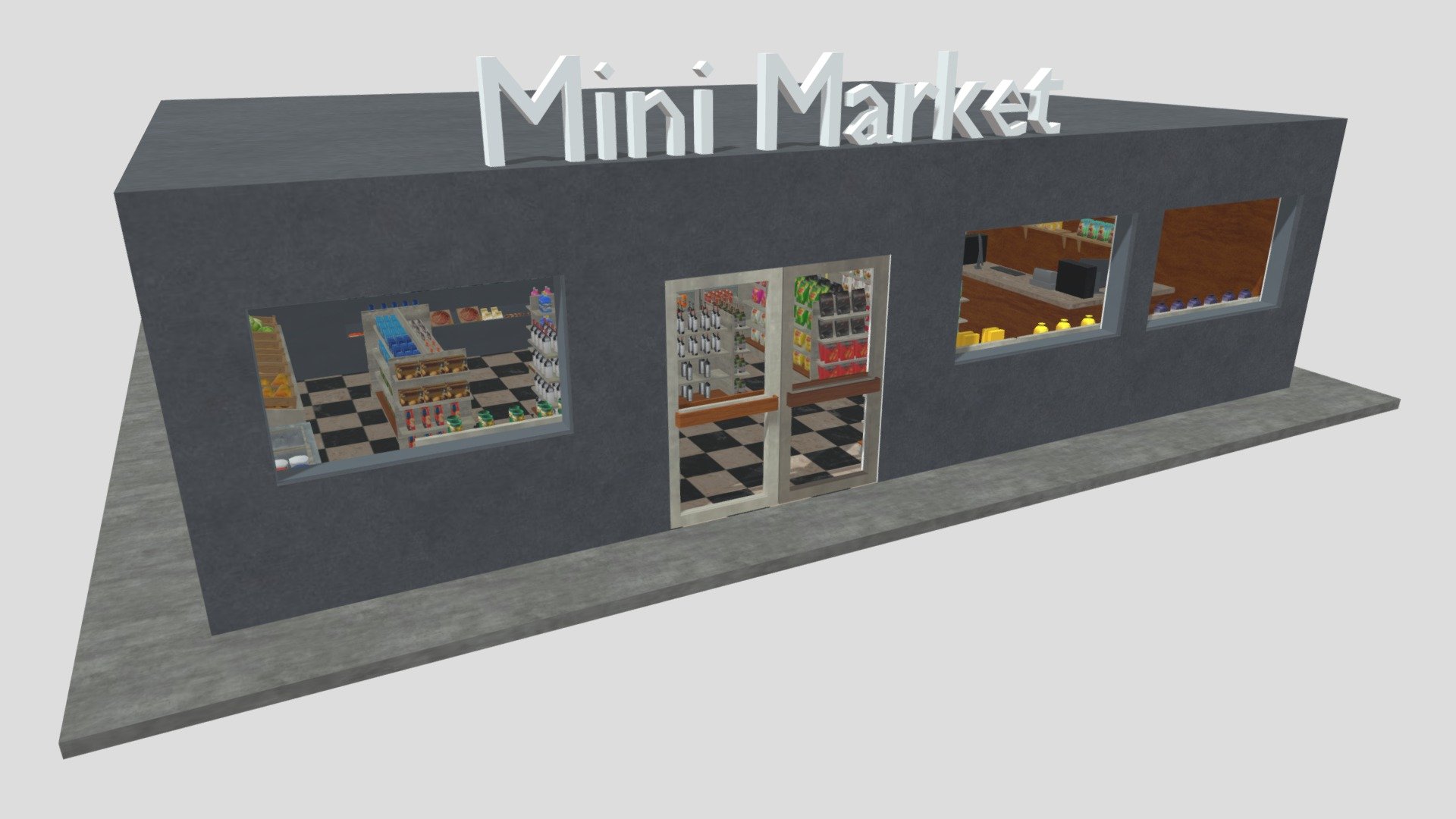 Mini Market 3d model