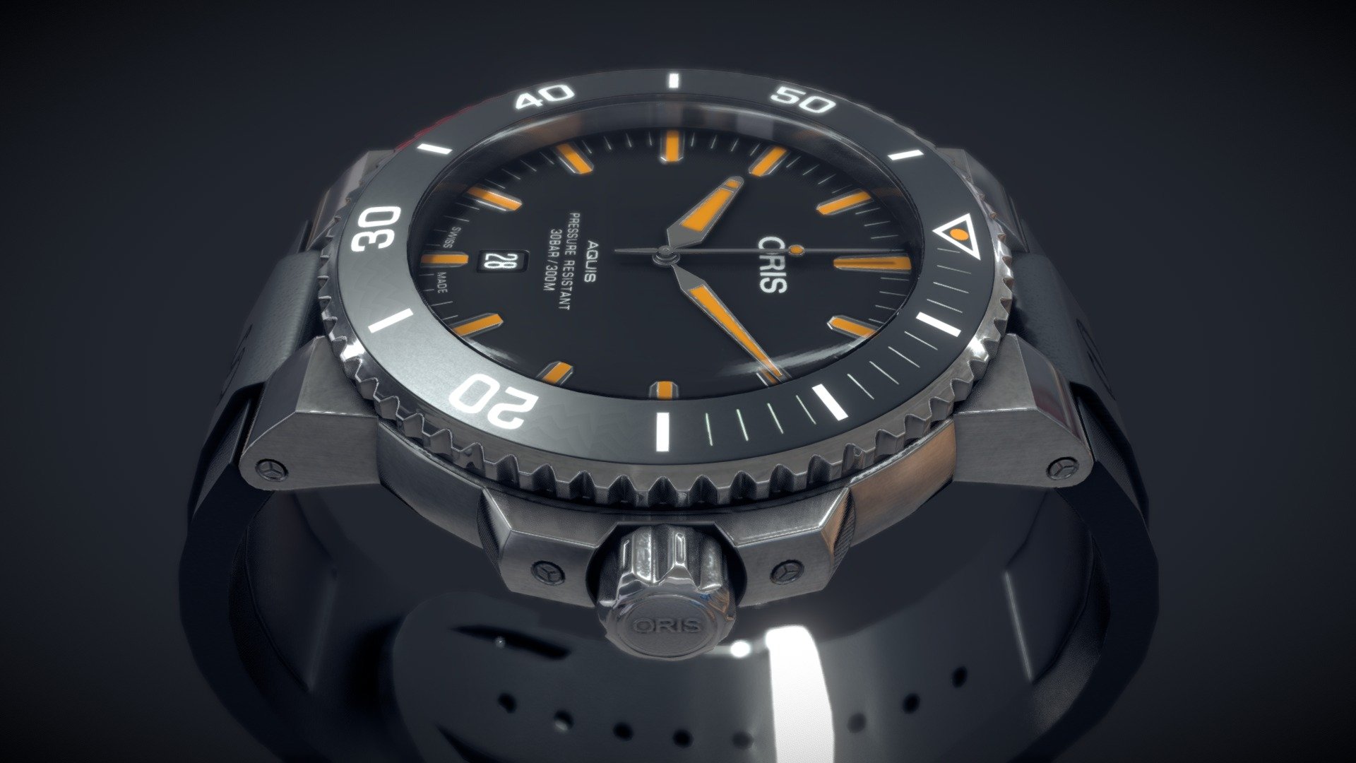 Oris Aquis Wrist Watch 3d model