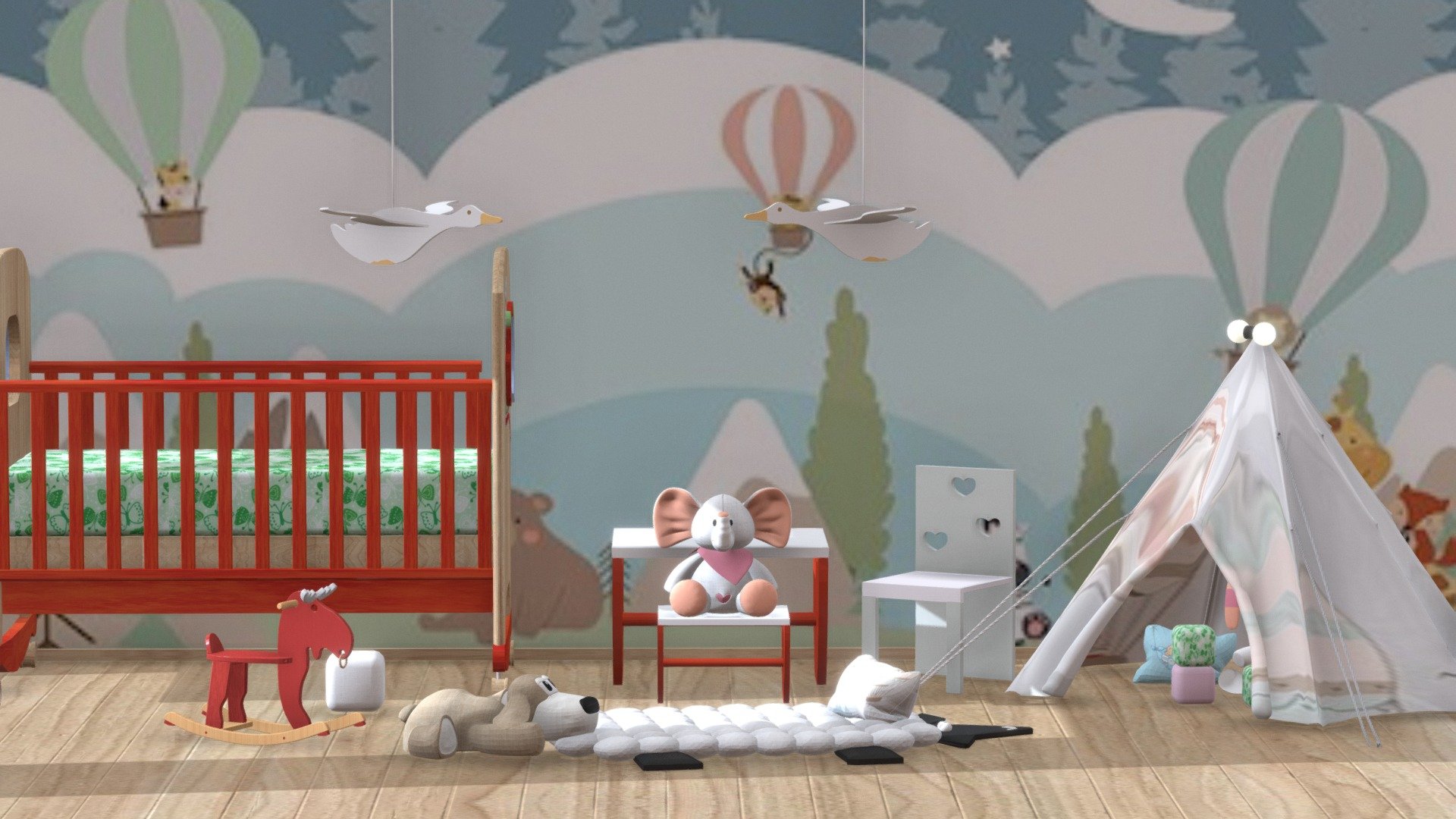 Baby room 3d model