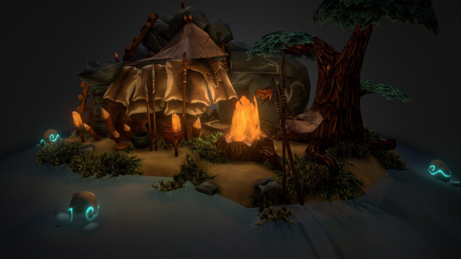 StoneAge Shelter 3d model