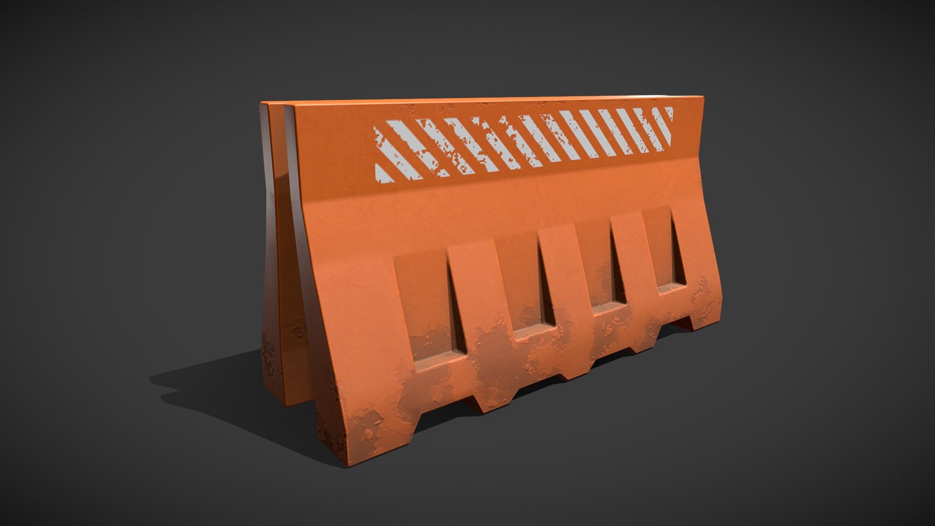 Stylized Traffic Barricade 3d model