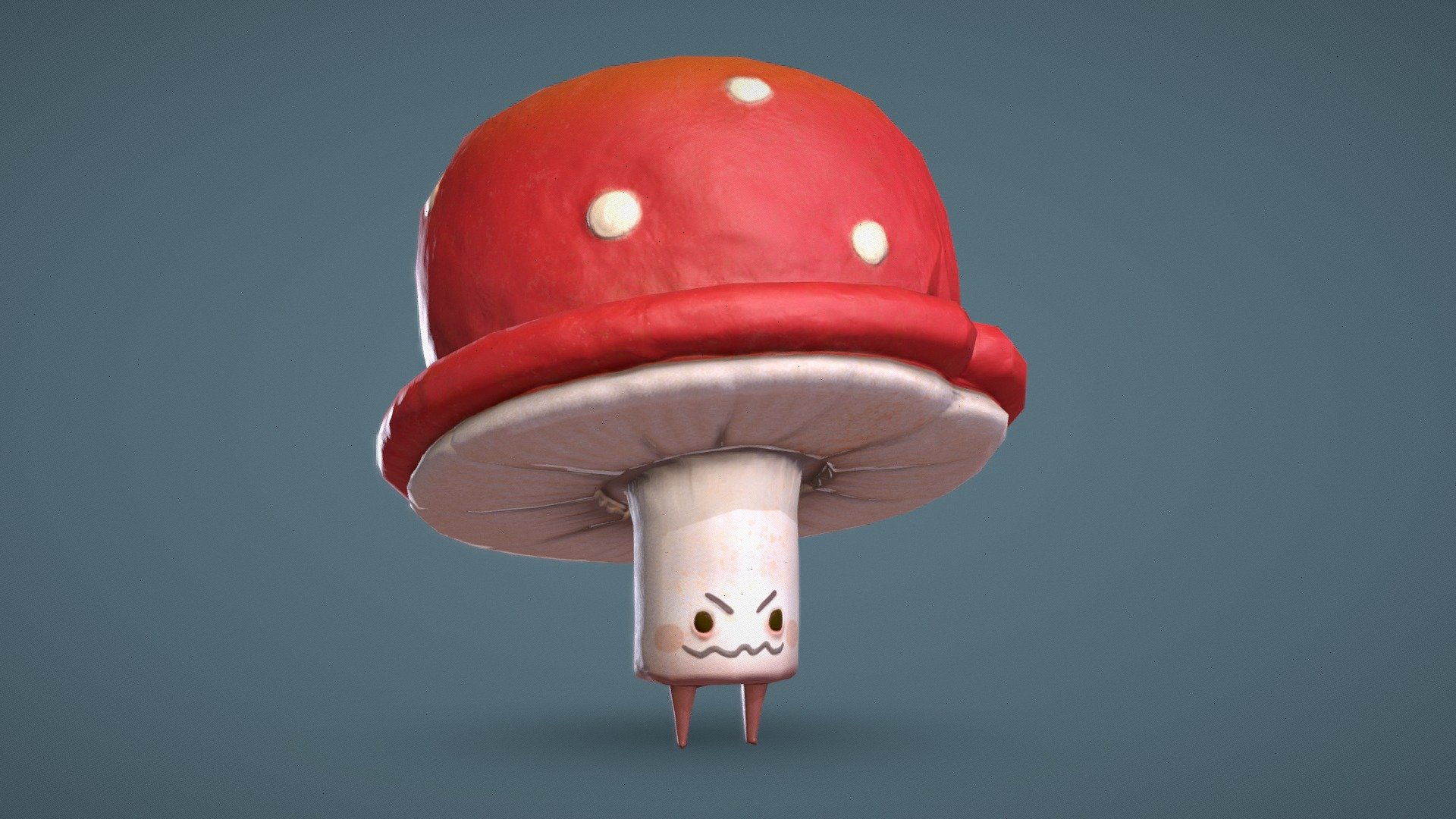 Angry mushroom 3d model