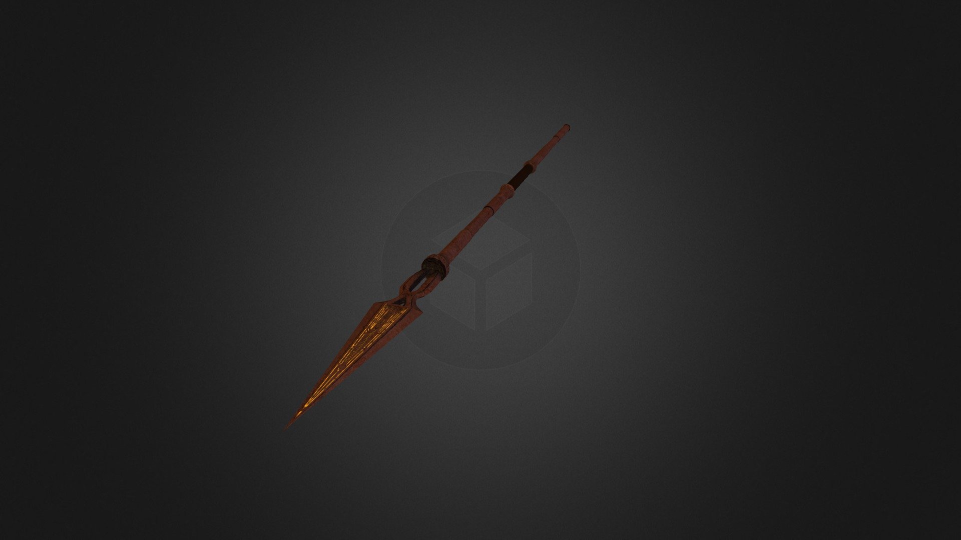 Dwarven Spear Lowpoly 3d model