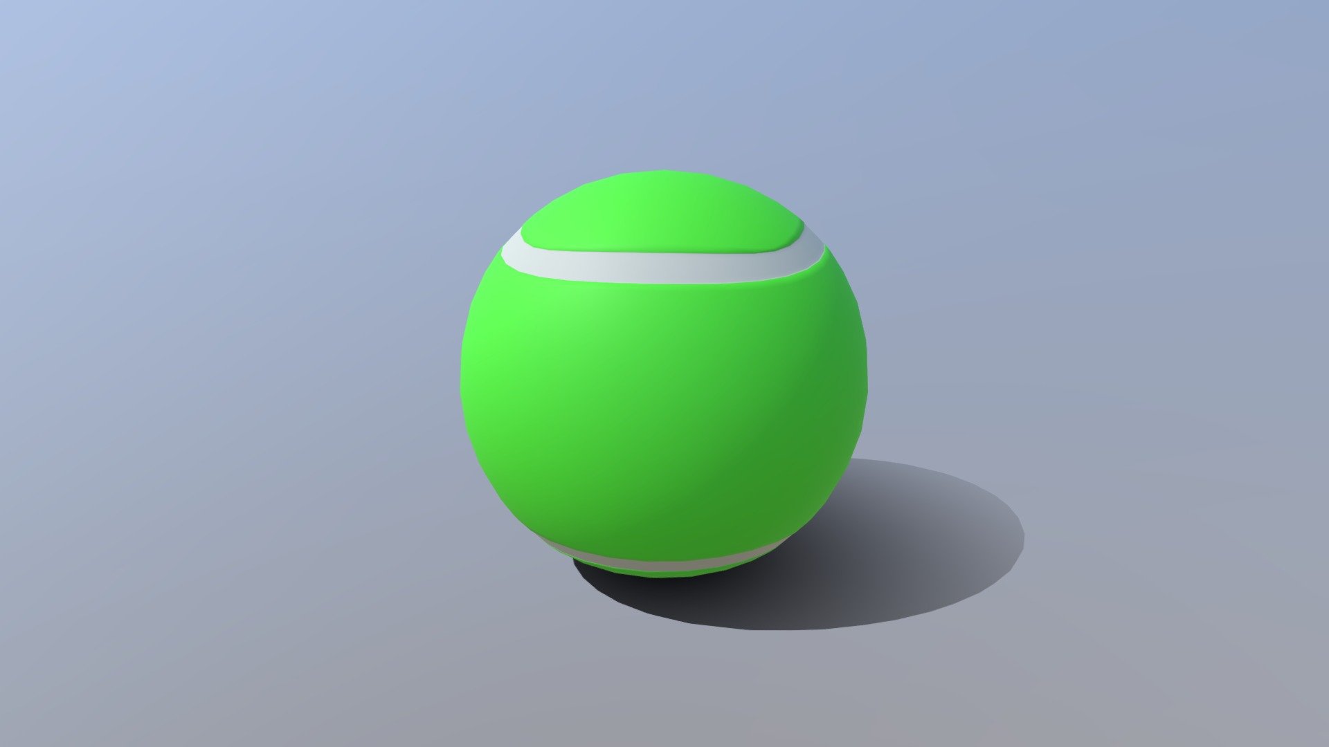 Low Poly Cartoon Tennis Ball 3d model