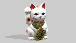 Maneki Neko Low Poly PBR