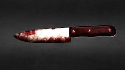 Old Bloody Kitchen Knife