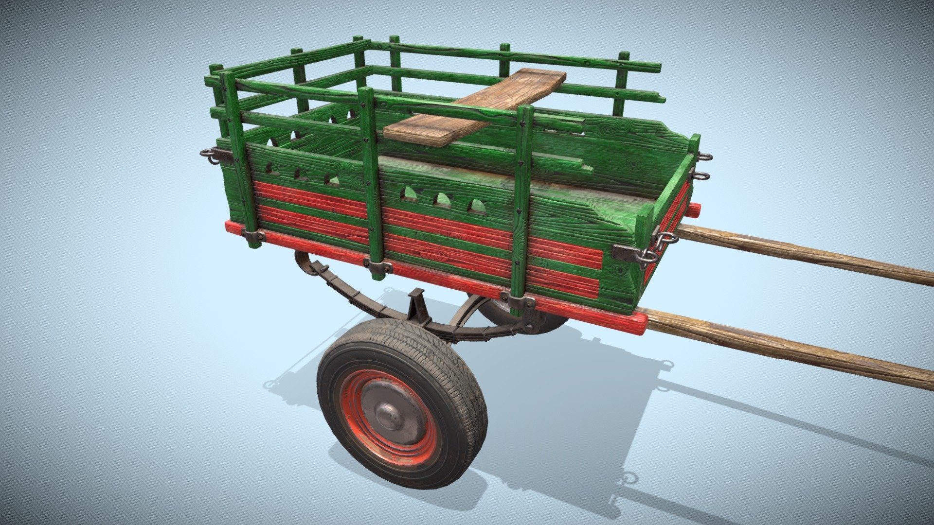 Wagon Donkey 3d model