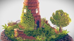 Pixel Art Water Tower