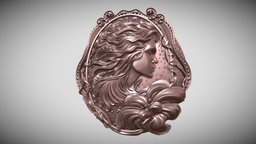 Medallion With A Girls Face