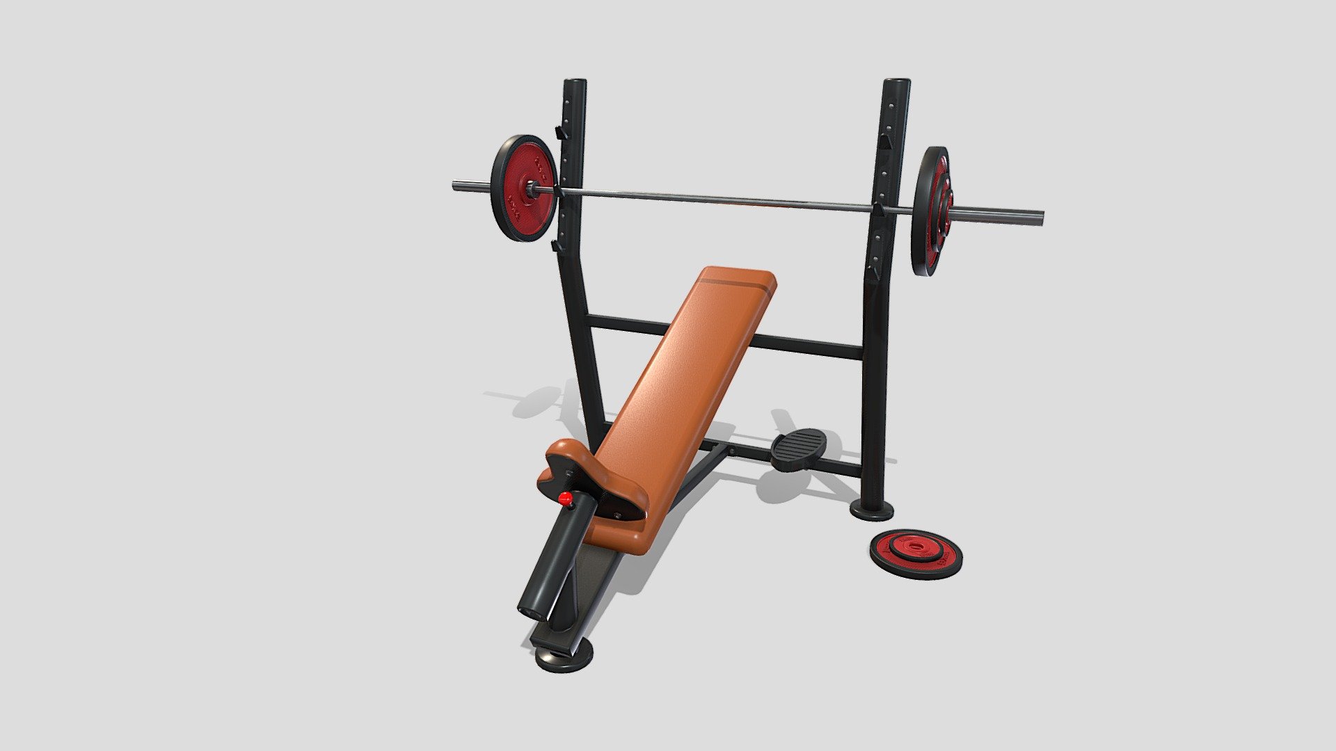 Olympic Inclined Bench 3d model