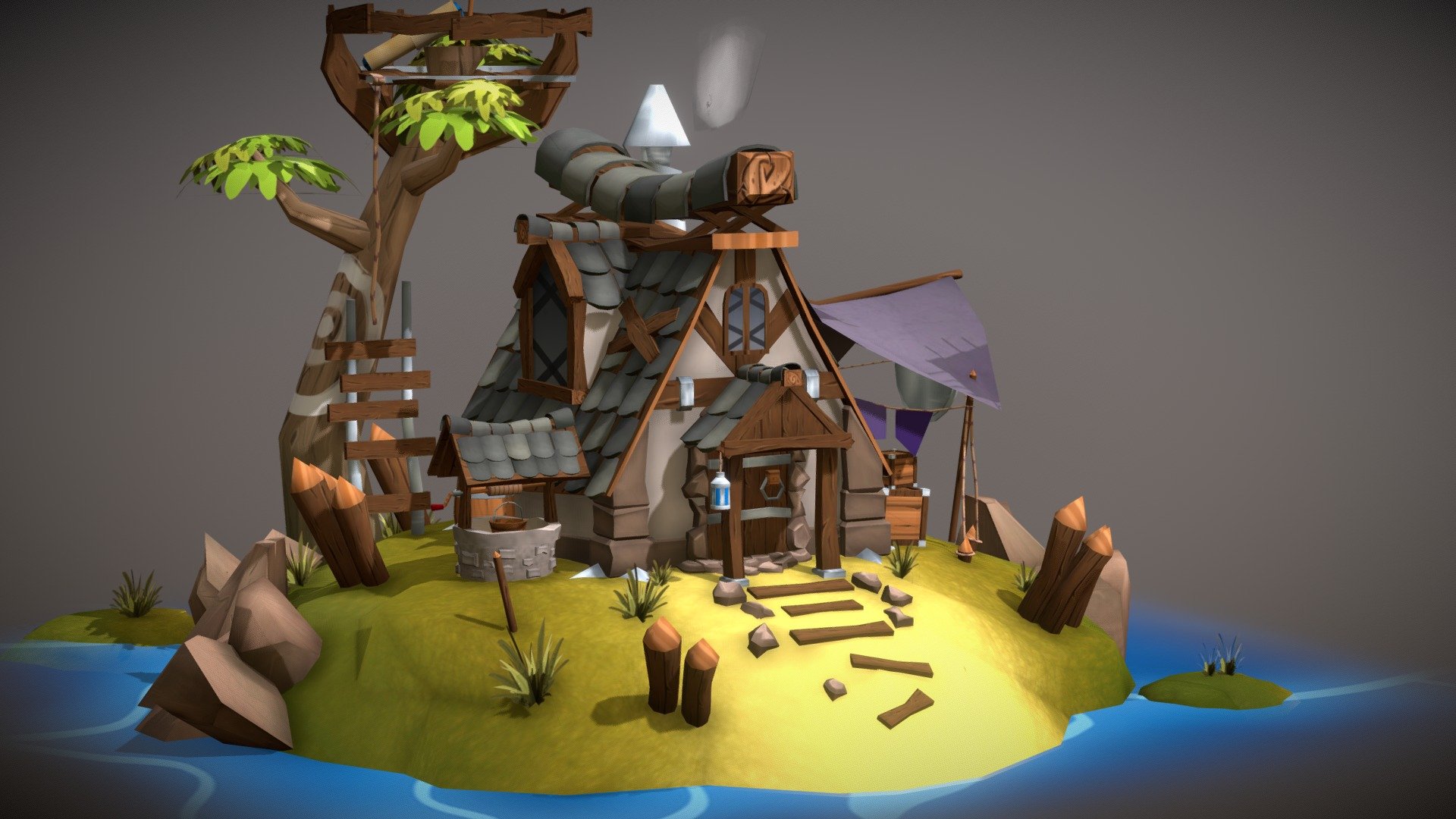 Diorama (no dome) 3d model