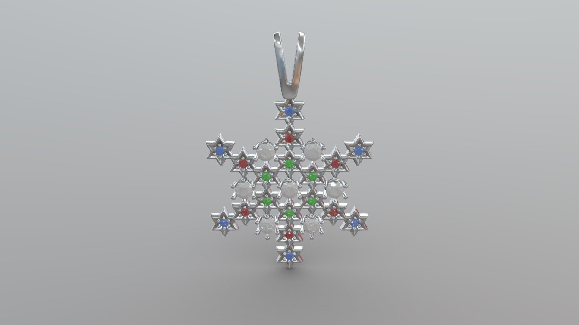 JVJEWEL-Circular Stars Pendant 3d model