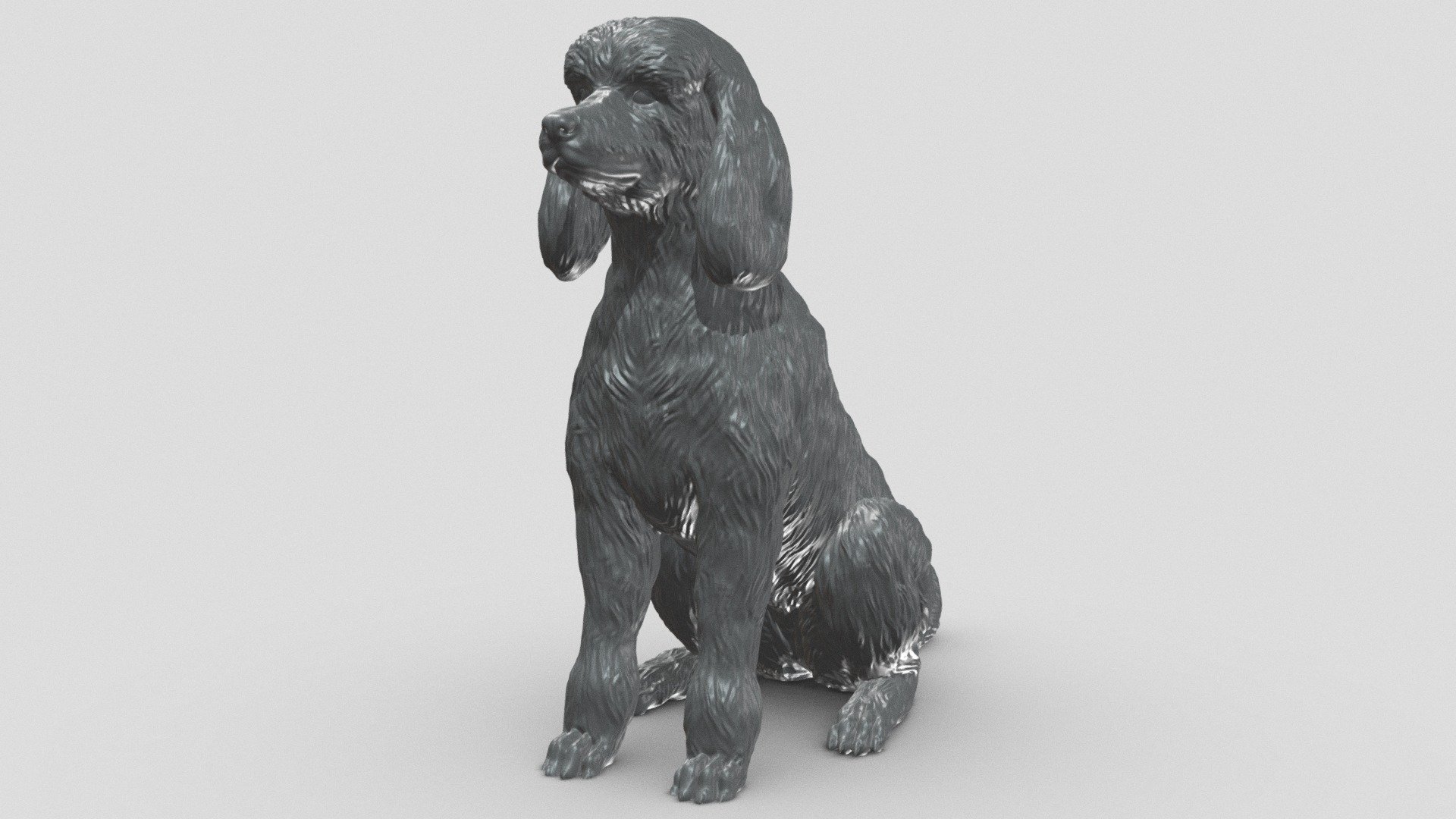 Large Poodle V2 3D print model 3d model