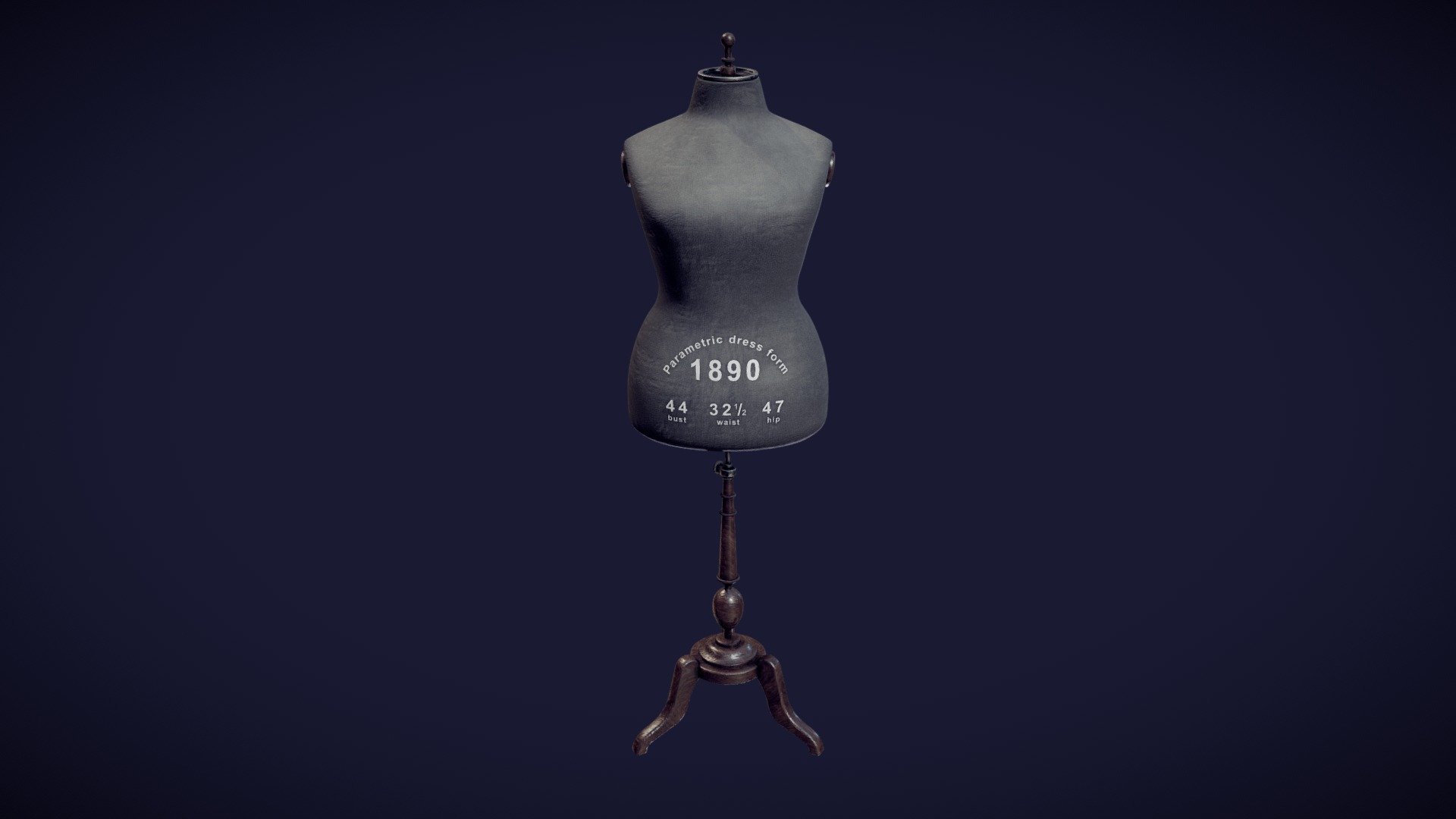 1890 dress form (size 44) 3d model