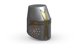 Medieval Helmet 01 Low Poly PBR Realistic