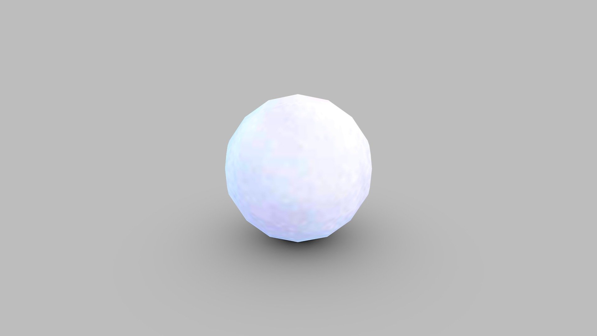 Cartoon snowball 3d model