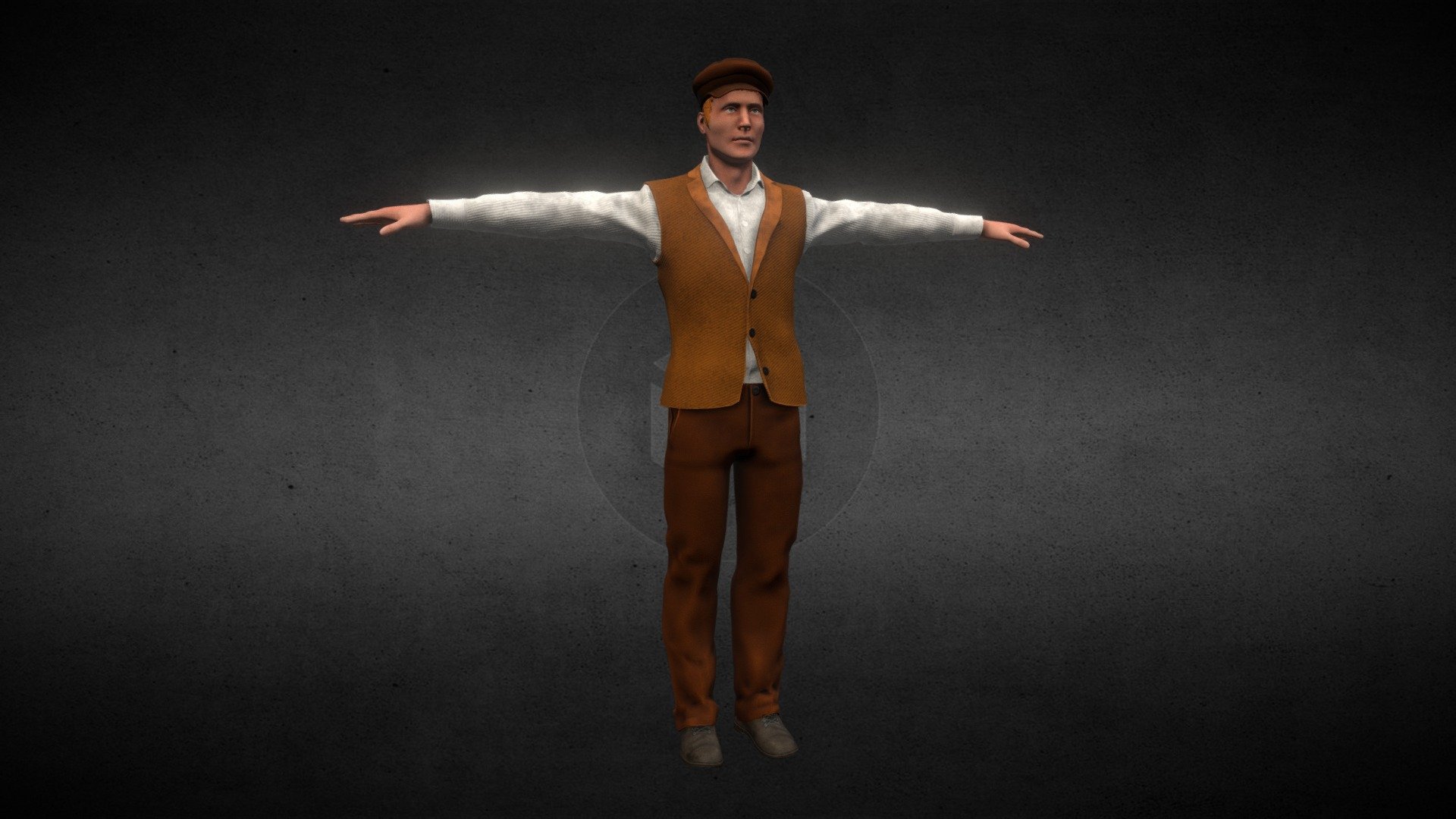 Worker 3d model