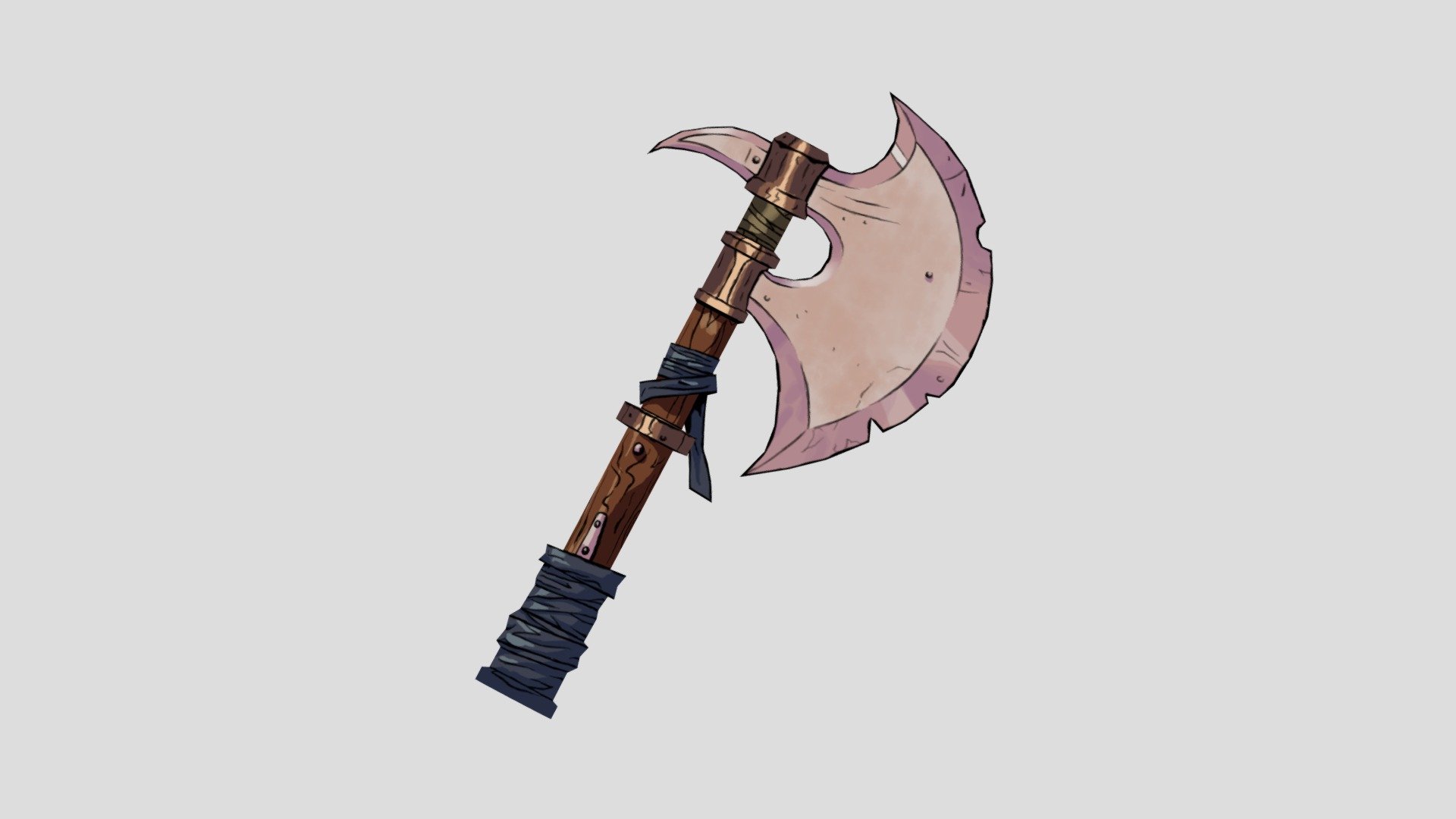 Handpainted axe 3d model