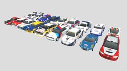 Low Poly Rally Cars Pack